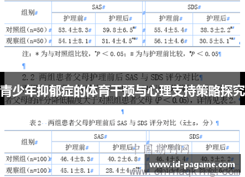 青少年抑郁症的体育干预与心理支持策略探究